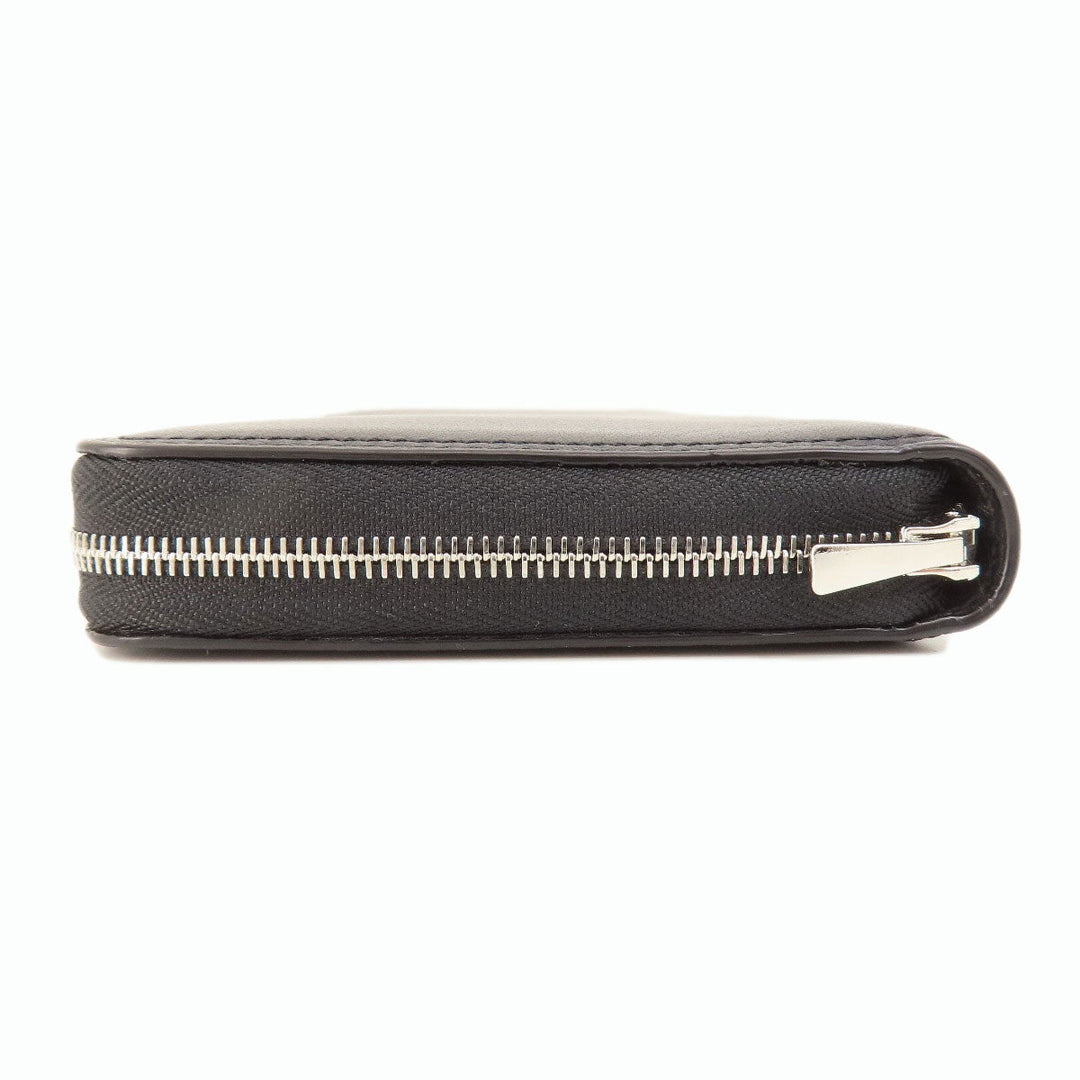 J&M Davidson Long Wallet Purse leather black logo mens(Unisex) Used Authentic