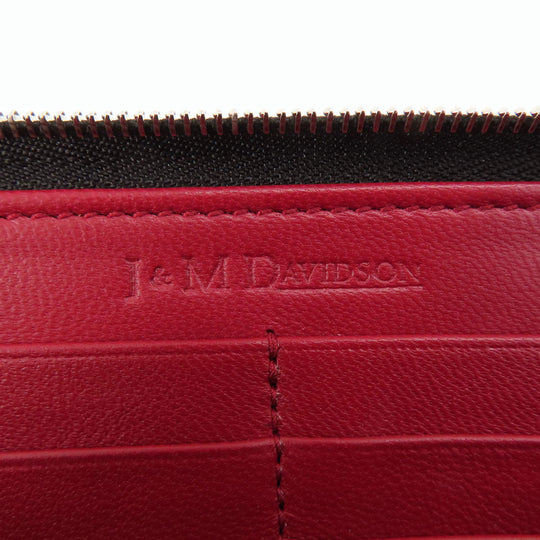 J&M Davidson Long Wallet Purse leather black logo mens(Unisex) Used Authentic