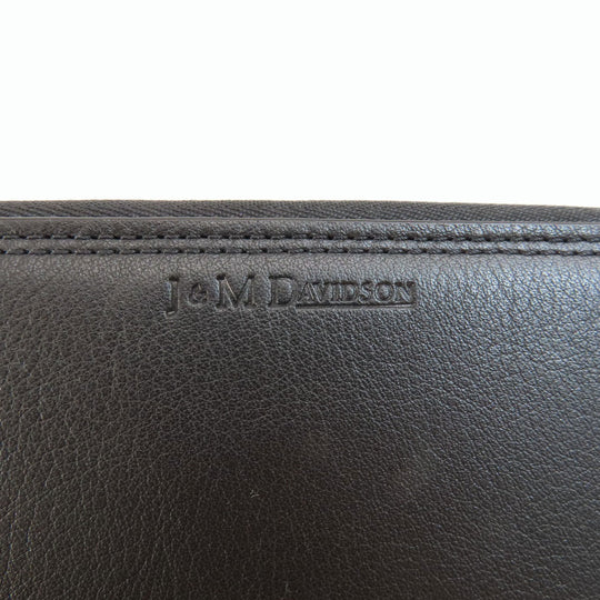 J&M Davidson Long Wallet Purse leather black logo mens(Unisex) Used Authentic