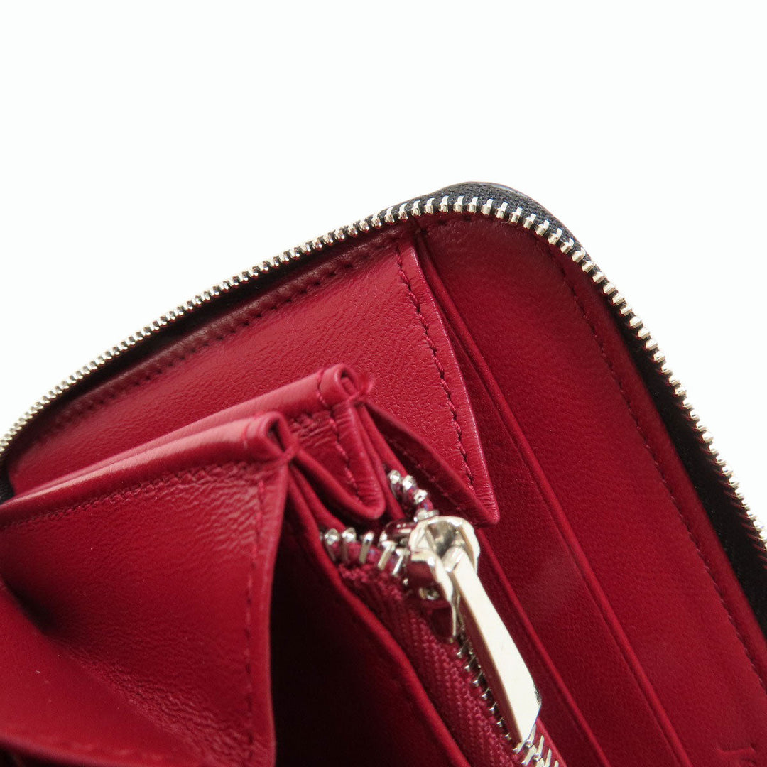 J&M Davidson Long Wallet Purse leather black logo mens(Unisex) Used Authentic