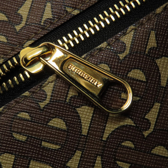 BURBERRY Tote Bag PVC Brown logo stripe unisex(Unisex) Used Authentic