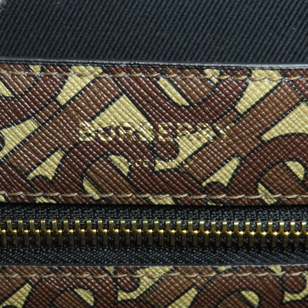 BURBERRY Tote Bag PVC Brown logo stripe unisex(Unisex) Used Authentic