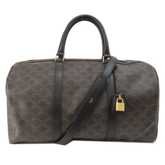 CELINE Boston Duffel bag PVC black Triomphe
