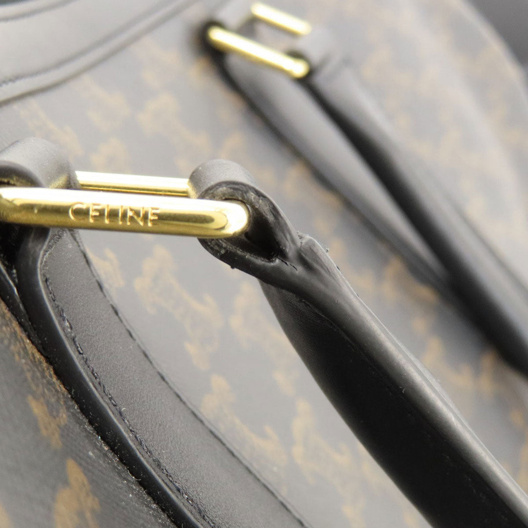 CELINE Boston Duffel bag PVC black Triomphe