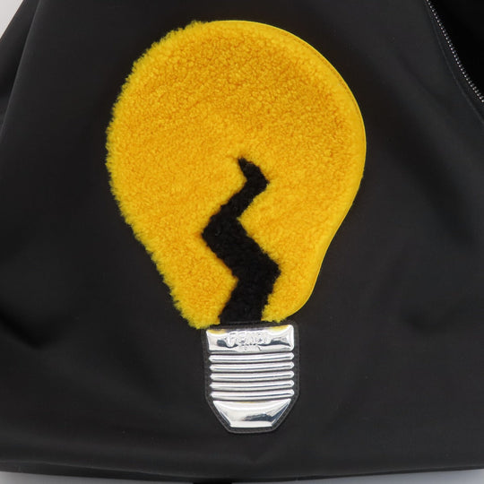FENDI Backpack Nylon black Light bulb applique mens(Unisex) Used Authentic