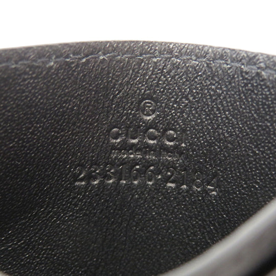 GUCCI Card Case 233166 Calfskin black GG Shima mens Used Authentic