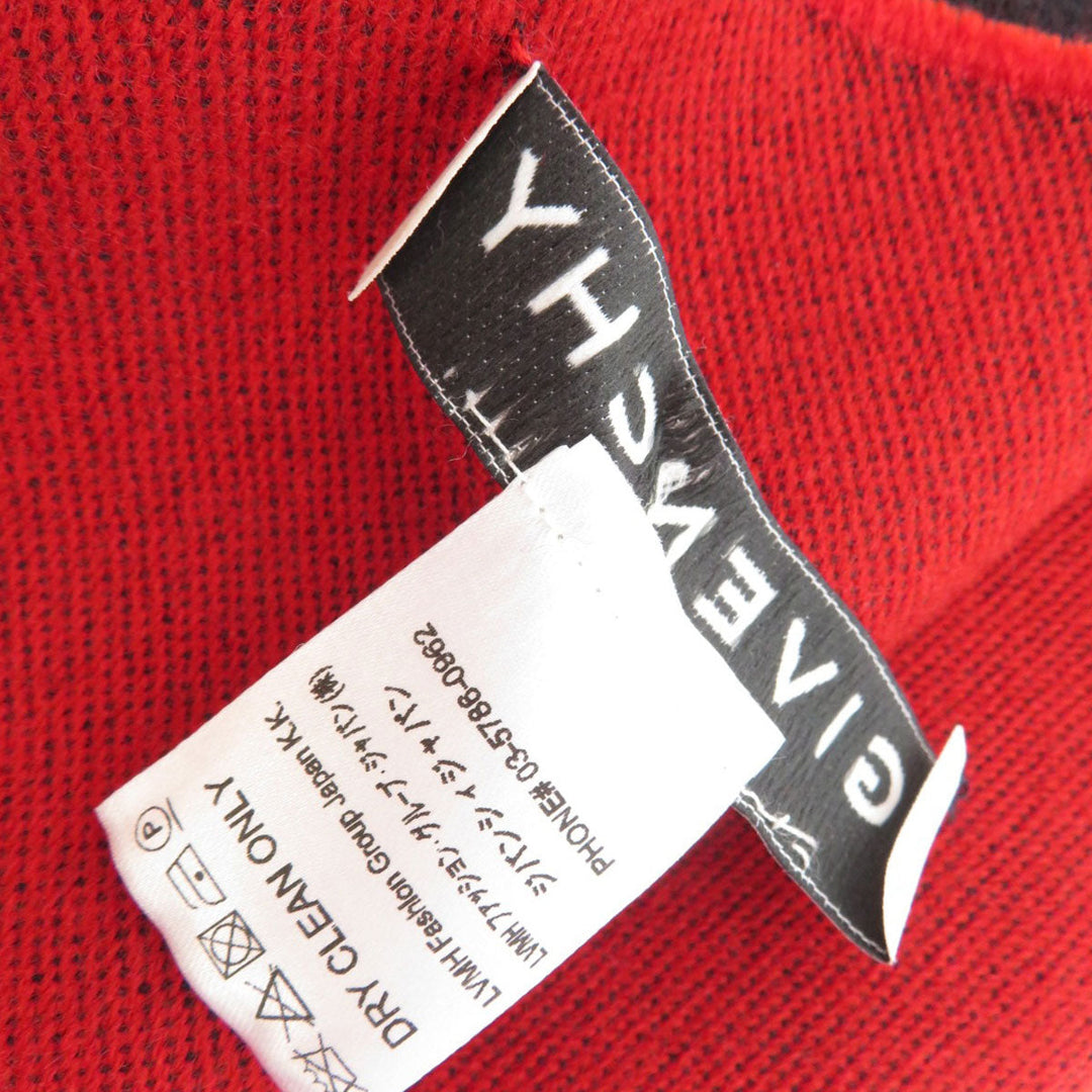 Givenchy Scarf wool black Logo motif Women Used Authentic