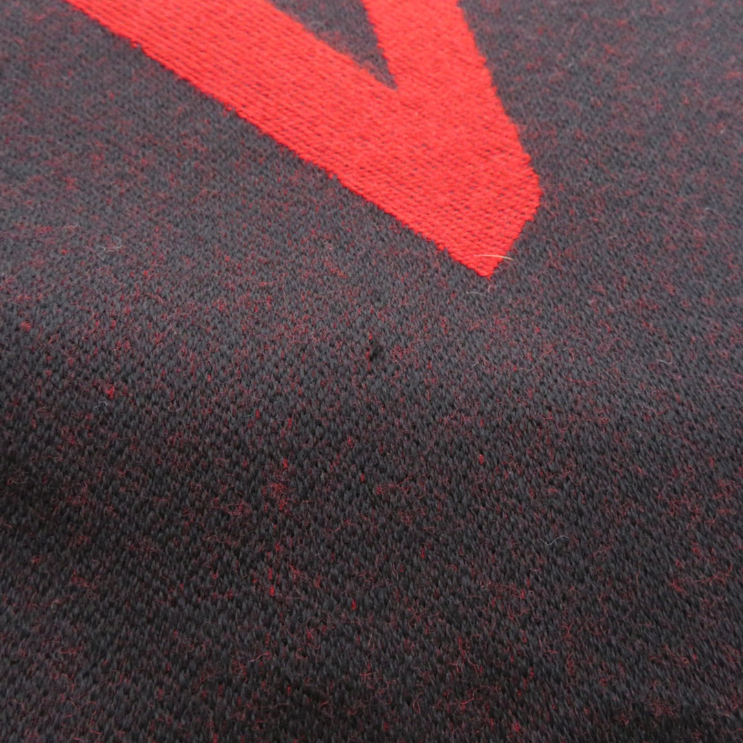 Givenchy Scarf wool black Logo motif Women Used Authentic