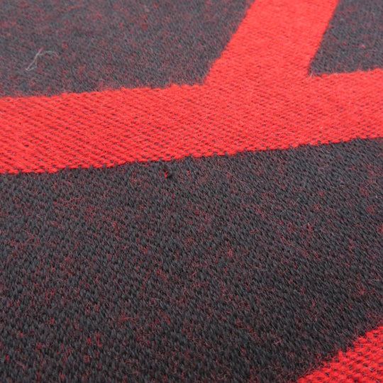 Givenchy Scarf wool black Logo motif Women Used Authentic