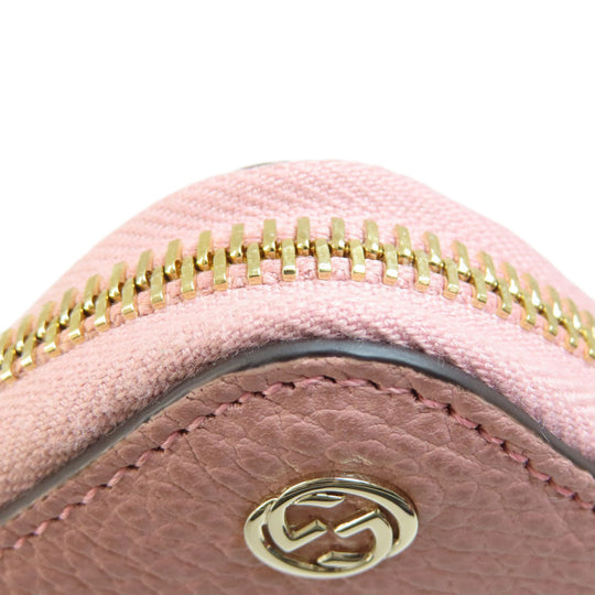 GUCCI Long Wallet Purse 449347 leather pink Interlocking G outlet Women Used Authentic