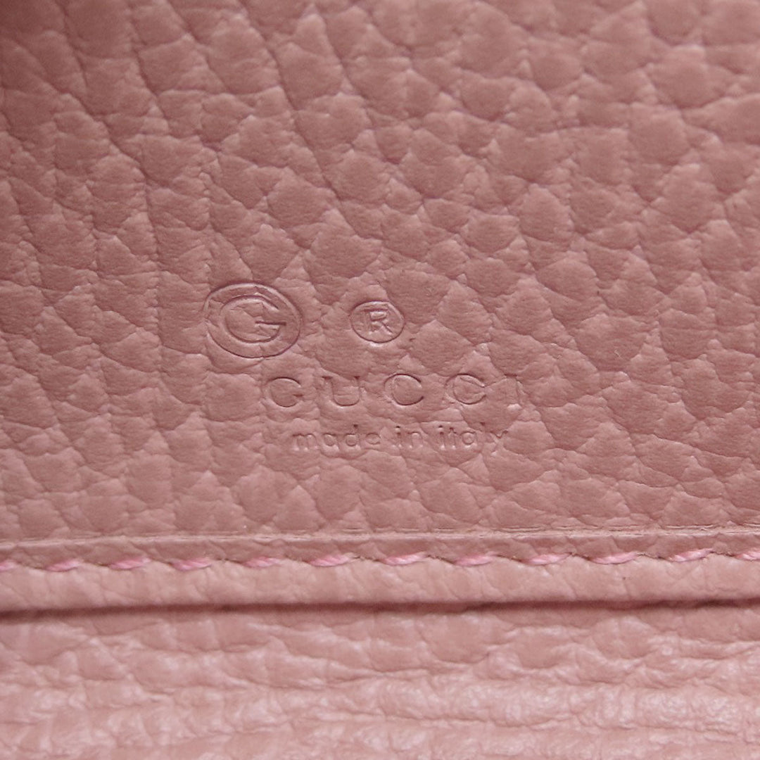 GUCCI Long Wallet Purse 449347 leather pink Interlocking G outlet Women Used Authentic