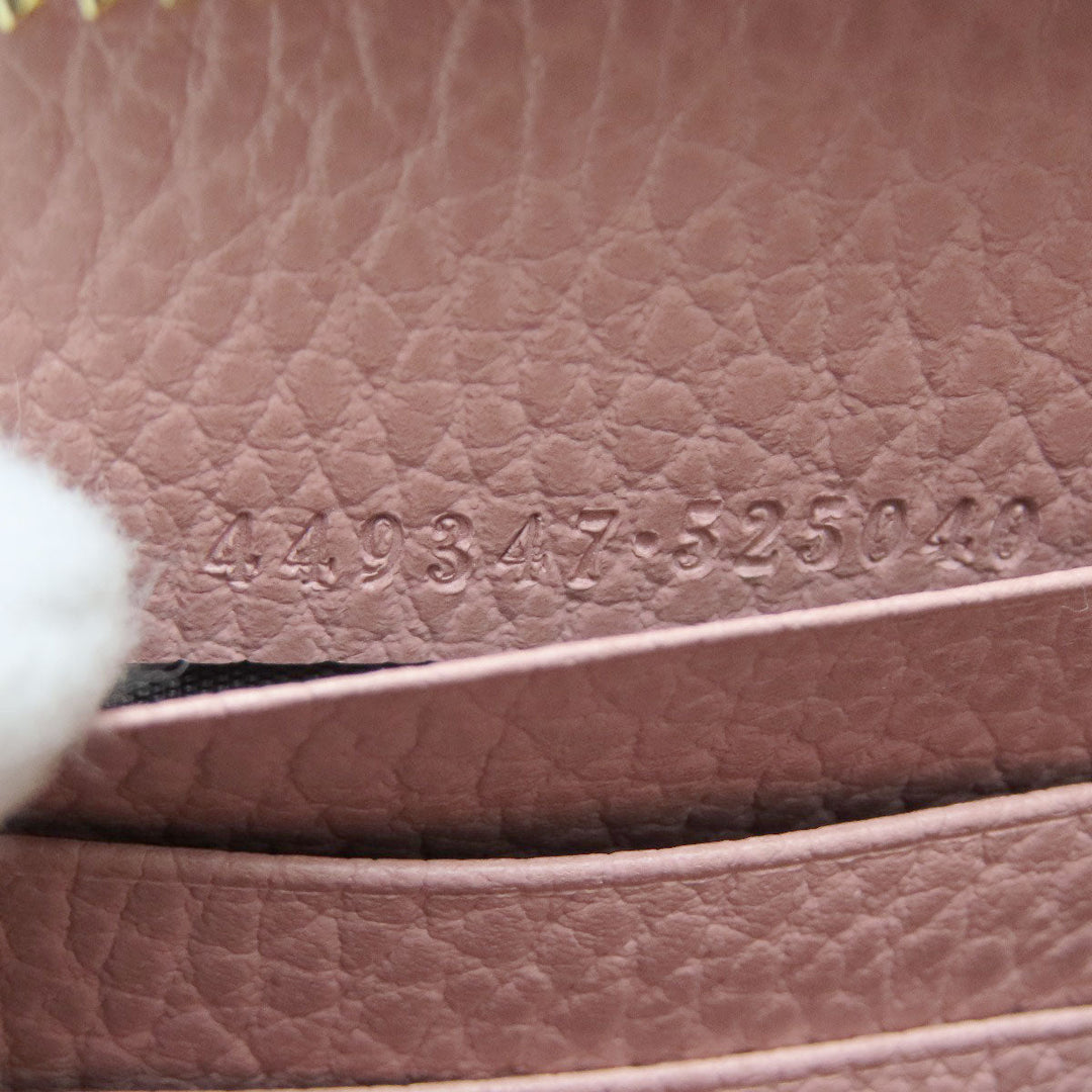 GUCCI Long Wallet Purse 449347 leather pink Interlocking G outlet Women Used Authentic