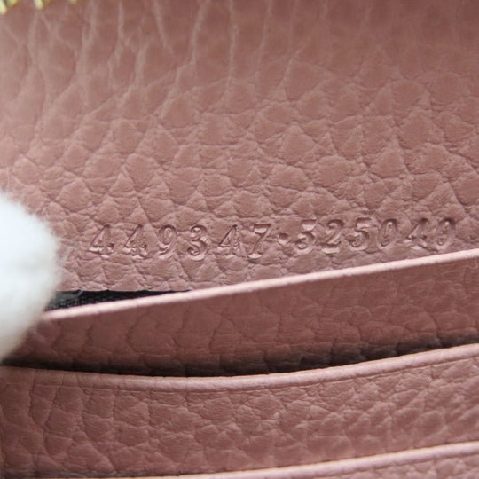 GUCCI Long Wallet Purse 449347 leather pink Interlocking G outlet Women Used Authentic