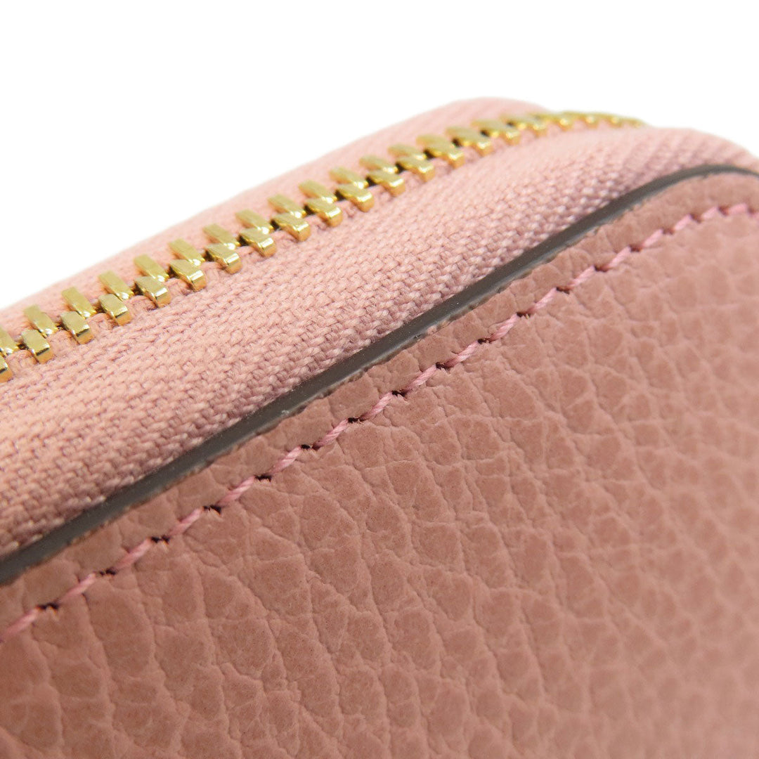 GUCCI Long Wallet Purse 449347 leather pink Interlocking G outlet Women Used Authentic