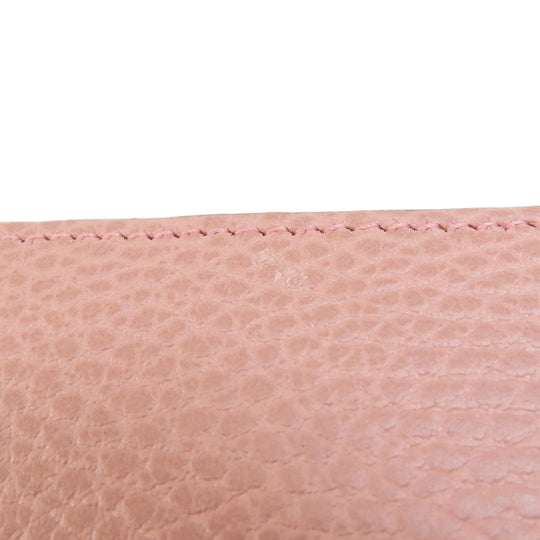 GUCCI Long Wallet Purse 449347 leather pink Interlocking G outlet Women Used Authentic
