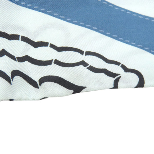 HERMES scarf silk blue Twilly Women Used Authentic