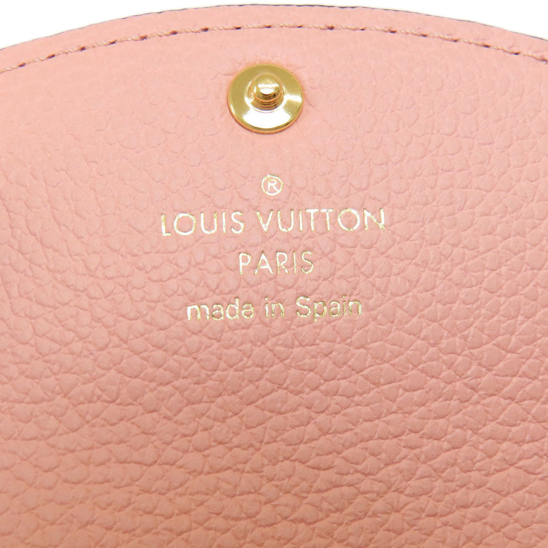 LOUIS VUITTON Coin case M81520 Ann Platt pink Portomone Rosali Rose Poodle Women Used Authentic