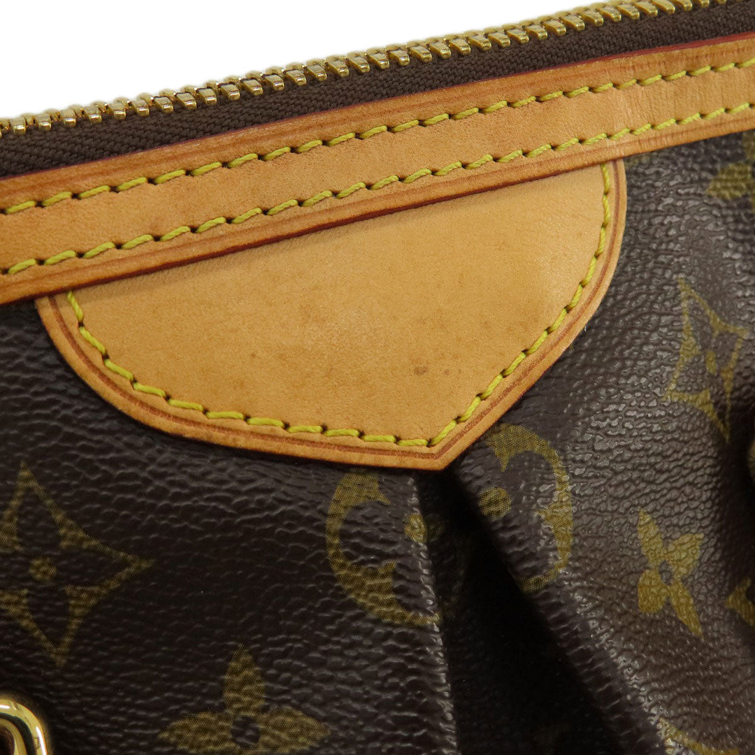 LOUIS VUITTON Tote Bag M40145 Monogram canvas Brown PalermoPM Monogram Women Used Authentic