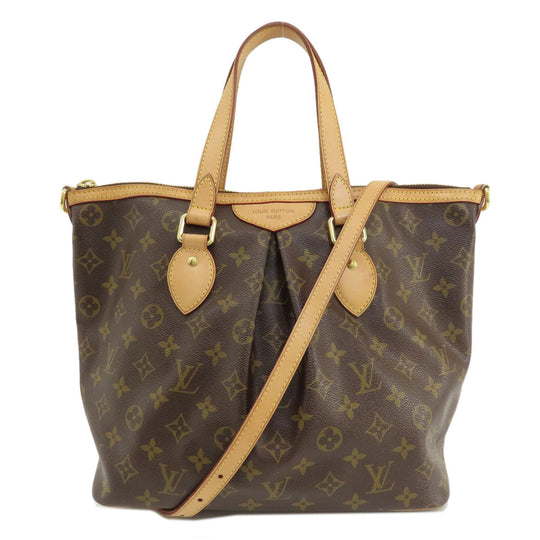 LOUIS VUITTON Tote Bag M40145 Monogram canvas Brown PalermoPM Monogram Women Used Authentic