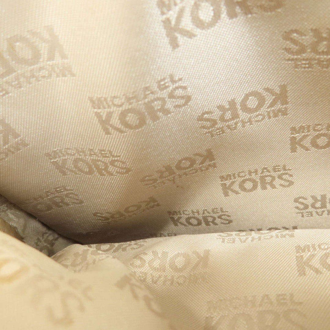 MICHAEL KORS Backpack PVC Brown MK signature Women Used Authentic