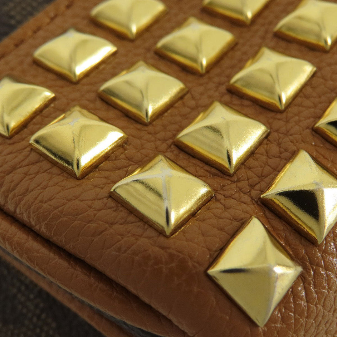 MICHAEL KORS Backpack PVC Brown MK signature Women Used Authentic