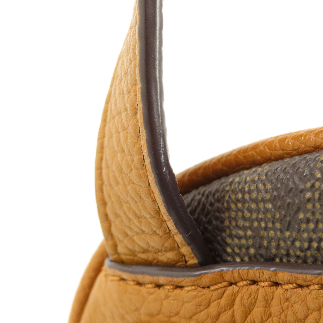 MICHAEL KORS Backpack PVC Brown MK signature Women Used Authentic