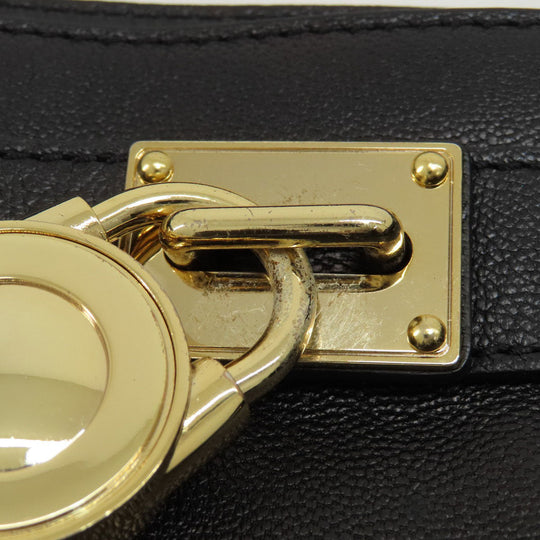 MICHAEL KORS Tote Bag leather black logo 2WAY Women Used Authentic
