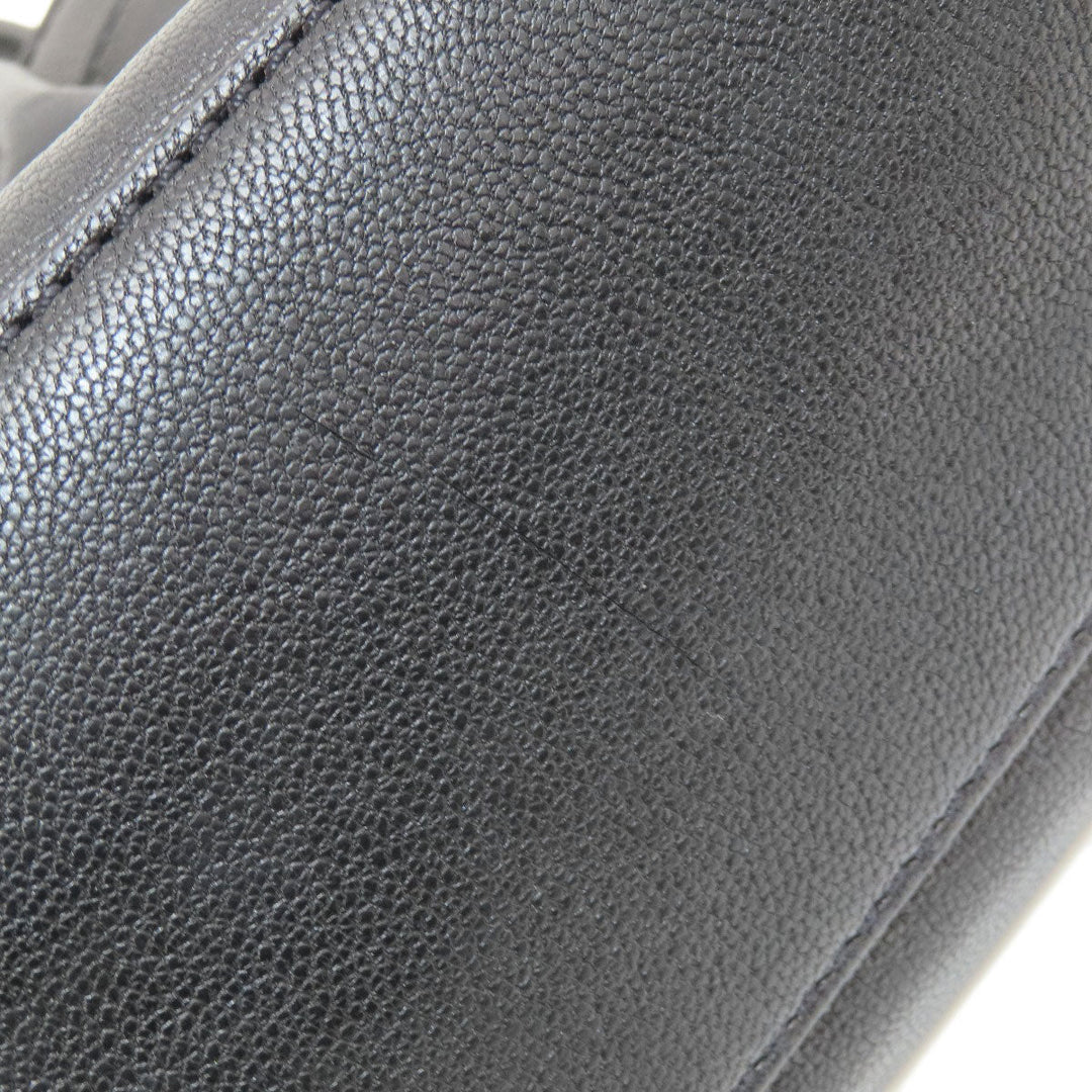 MICHAEL KORS Tote Bag leather black logo 2WAY Women Used Authentic