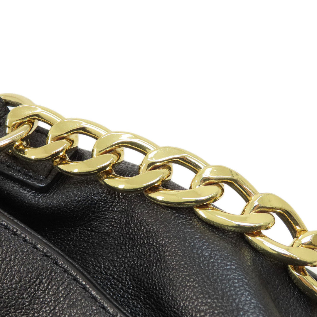 MICHAEL KORS Tote Bag leather black logo 2WAY Women Used Authentic