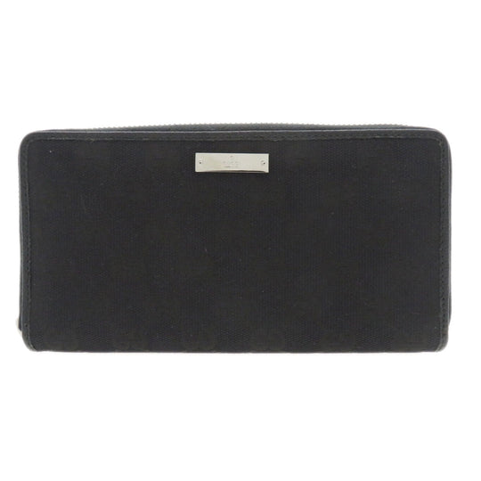 GUCCI Long Wallet Purse 307980 canvas black GG