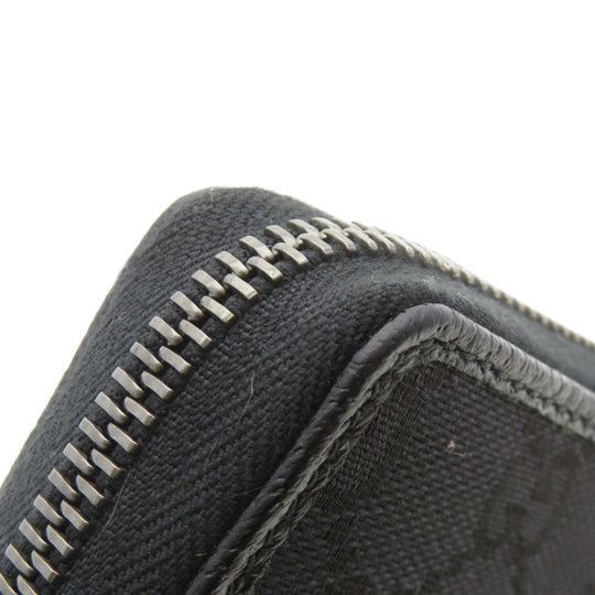 GUCCI Long Wallet Purse 307980 canvas black GG