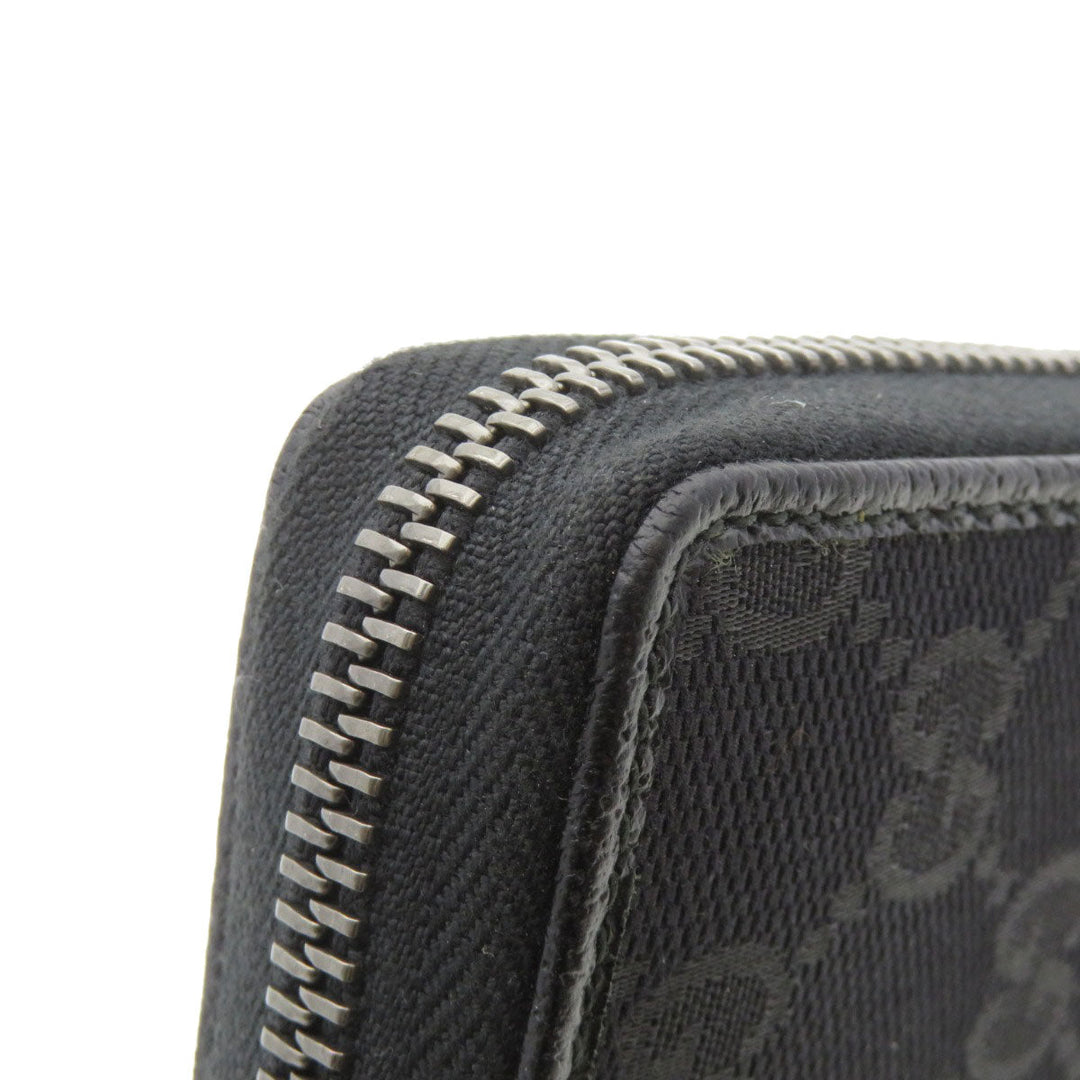 GUCCI Long Wallet Purse 307980 canvas black GG