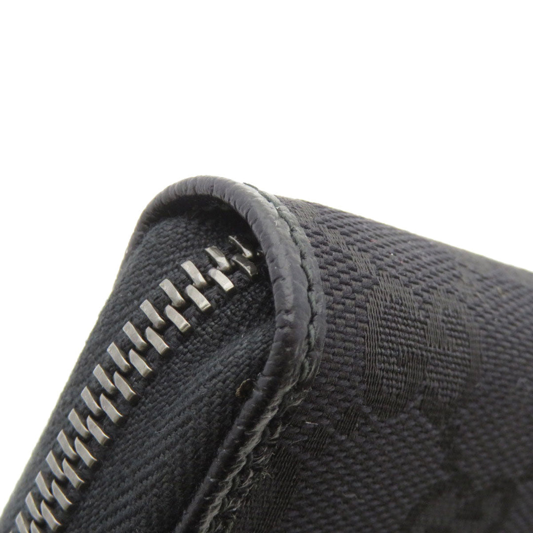 GUCCI Long Wallet Purse 307980 canvas black GG