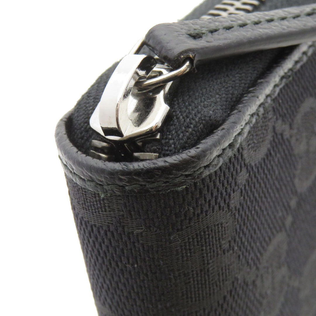 GUCCI Long Wallet Purse 307980 canvas black GG