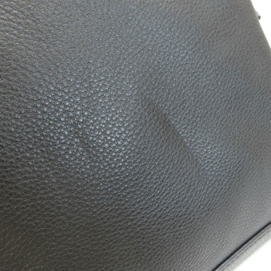 MICHAEL KORS Backpack leather black logoMetal Women Used Authentic