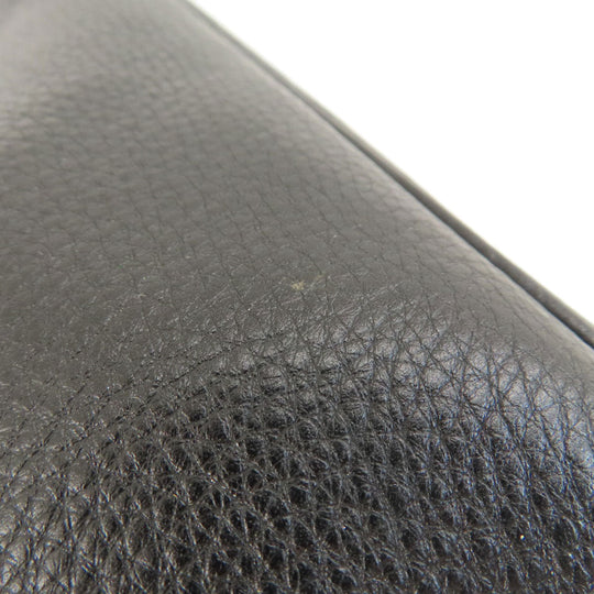 MICHAEL KORS Backpack leather black logoMetal Women Used Authentic