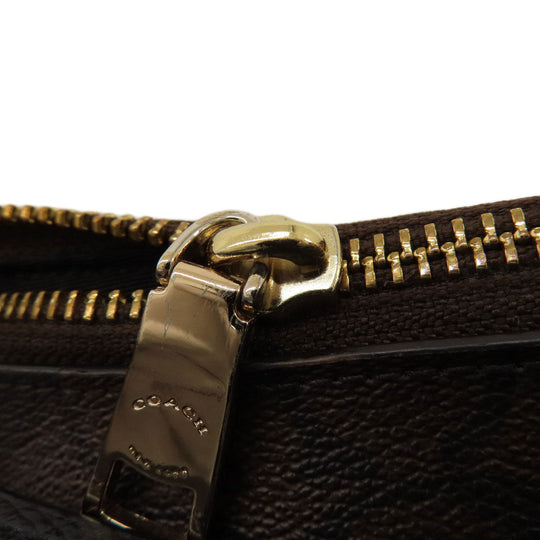 COACH Shoulder Bag F34899 PVC, Leather Brown one belt signature Women Used Authentic