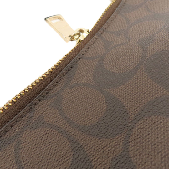 COACH Shoulder Bag F34899 PVC, Leather Brown one belt signature Women Used Authentic