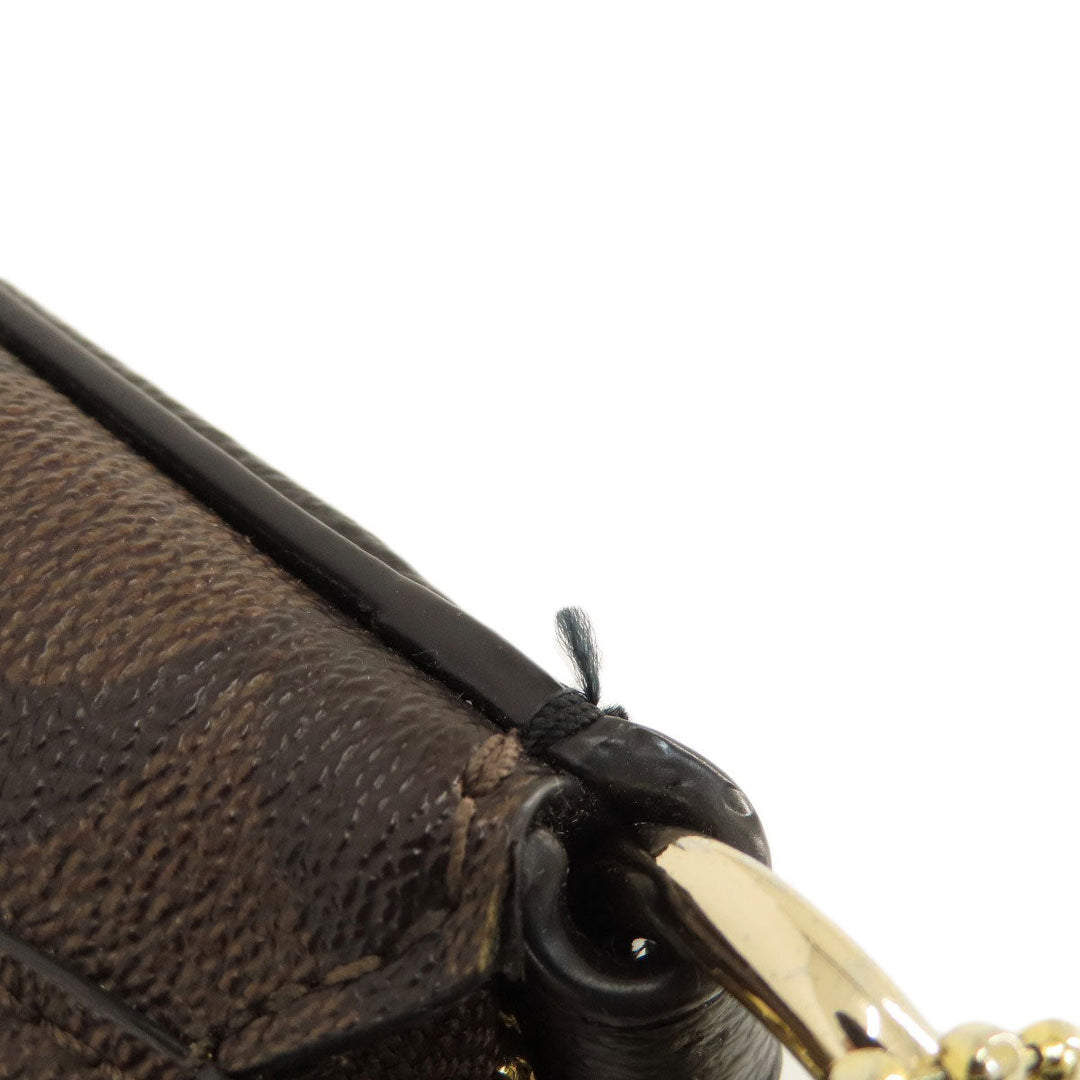 COACH Shoulder Bag F34899 PVC, Leather Brown one belt signature Women Used Authentic