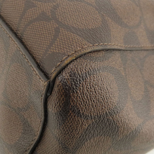 COACH Shoulder Bag F34899 PVC, Leather Brown one belt signature Women Used Authentic