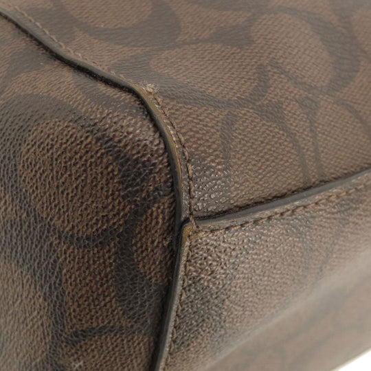 COACH Shoulder Bag F34899 PVC, Leather Brown one belt signature Women Used Authentic