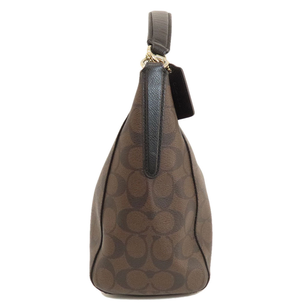 COACH Shoulder Bag F34899 PVC, Leather Brown one belt signature Women Used Authentic