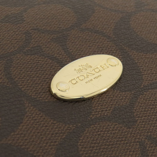 COACH Shoulder Bag F34899 PVC, Leather Brown one belt signature Women Used Authentic