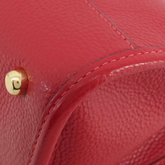 COACH Handbag C7683 leather Red Dempsey 22 2WAY Women Used Authentic