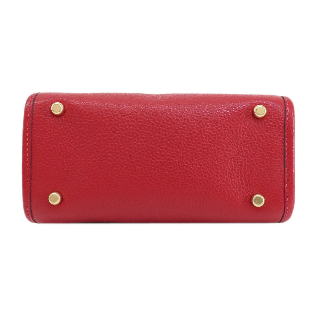 COACH Handbag C7683 leather Red Dempsey 22 2WAY Women Used Authentic