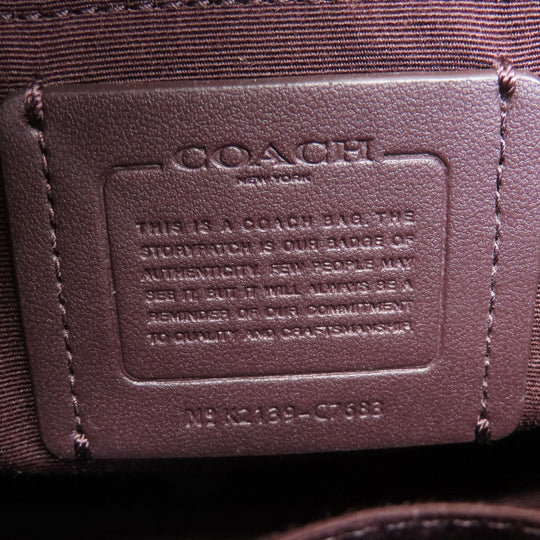 COACH Handbag C7683 leather Red Dempsey 22 2WAY Women Used Authentic