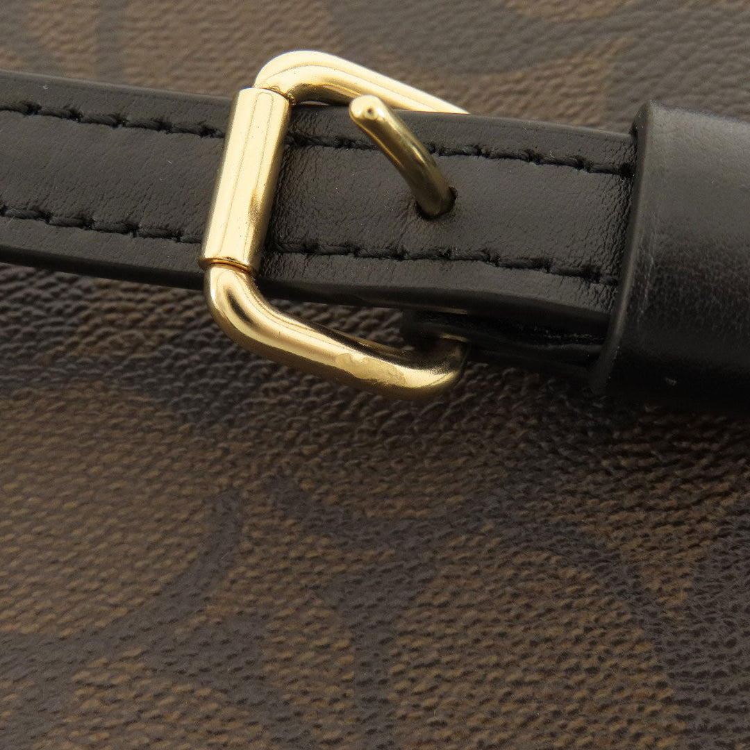 COACH Shoulder Bag F29210 PVC Brown Signature Women Used Authentic