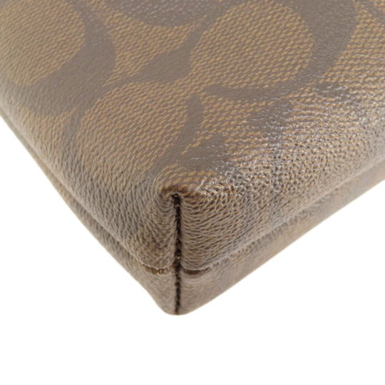 COACH Shoulder Bag F29210 PVC Brown Signature Women Used Authentic