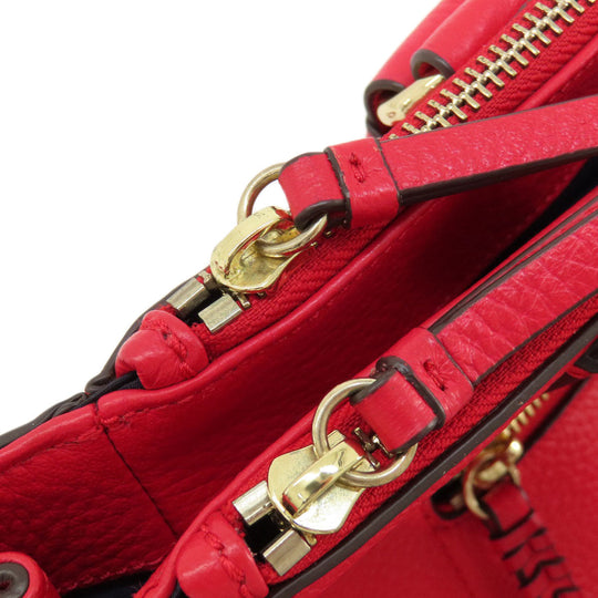 COLE HAAN Tote Bag leather Red logoMetal 2WAY