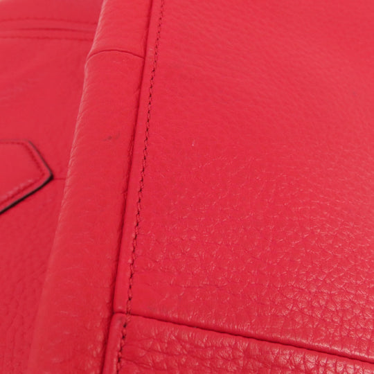 COLE HAAN Tote Bag leather Red logoMetal 2WAY